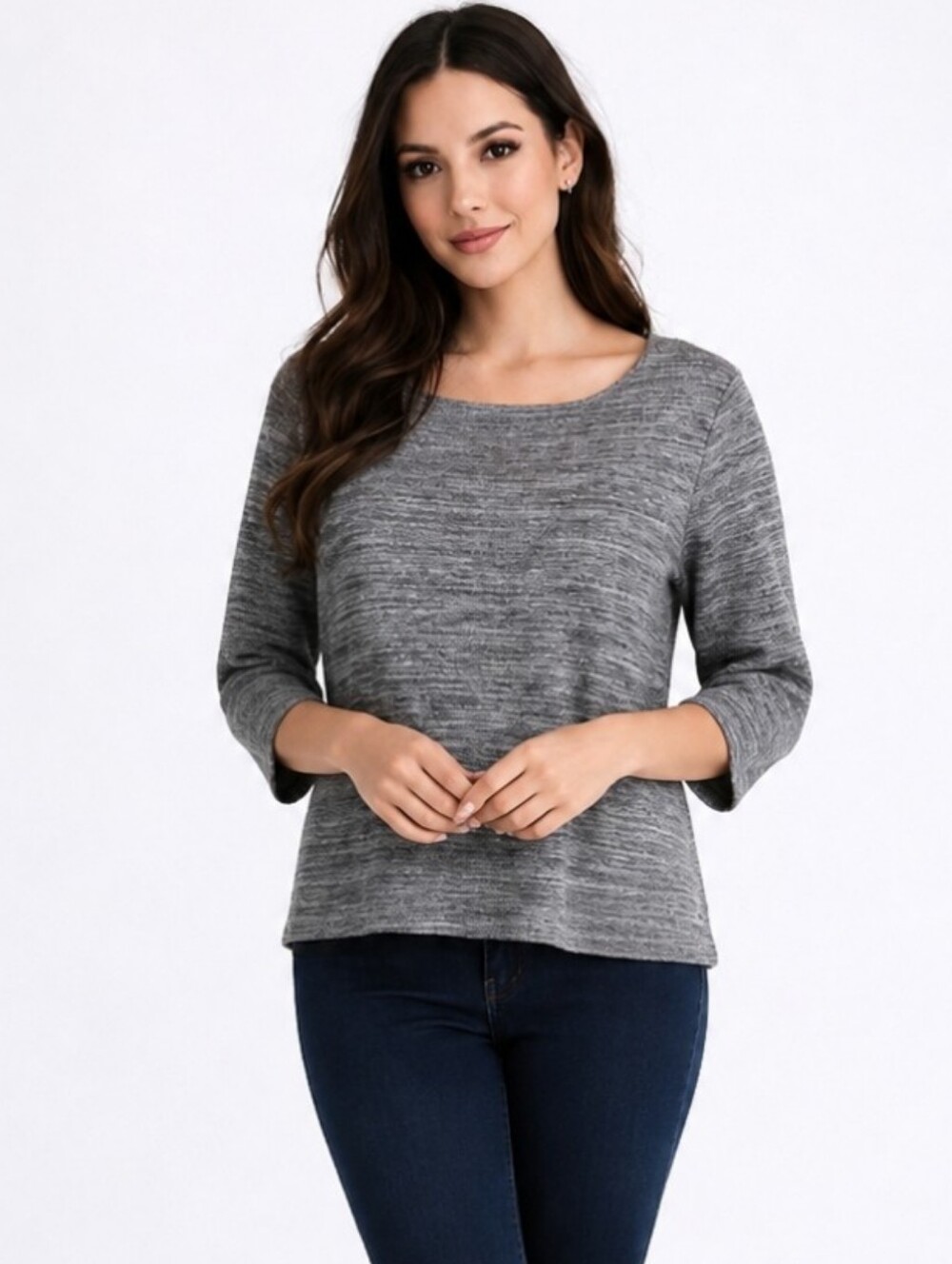 Ivanka Trump | Stylish Heathered Grey Crop Top